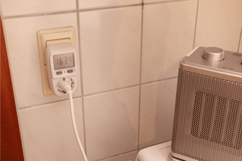 Messung des Stromverbrauchs einer Elektroheizung.
